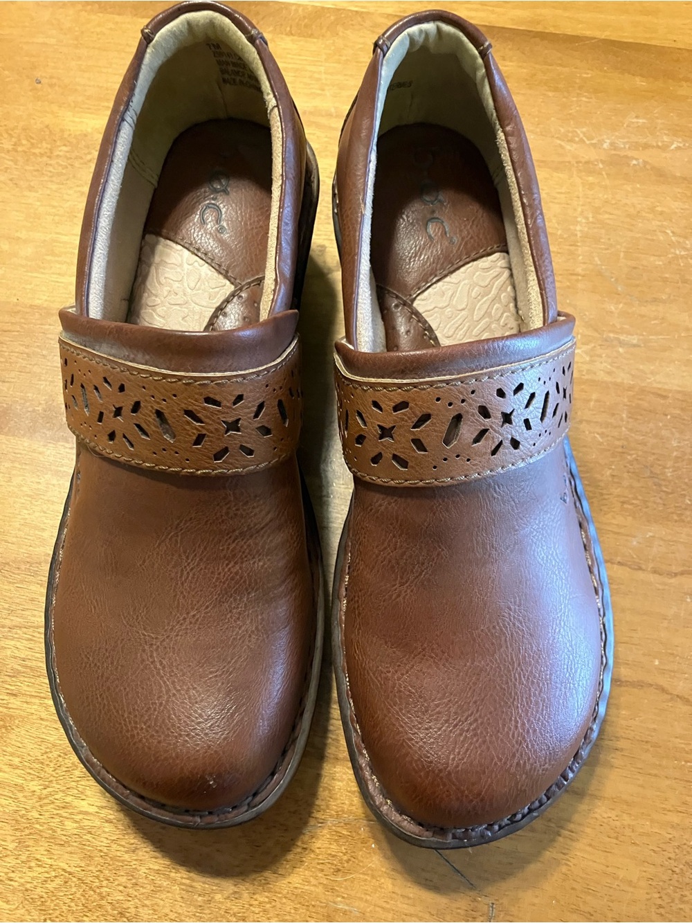 Boc Brown Clogs, size 7.